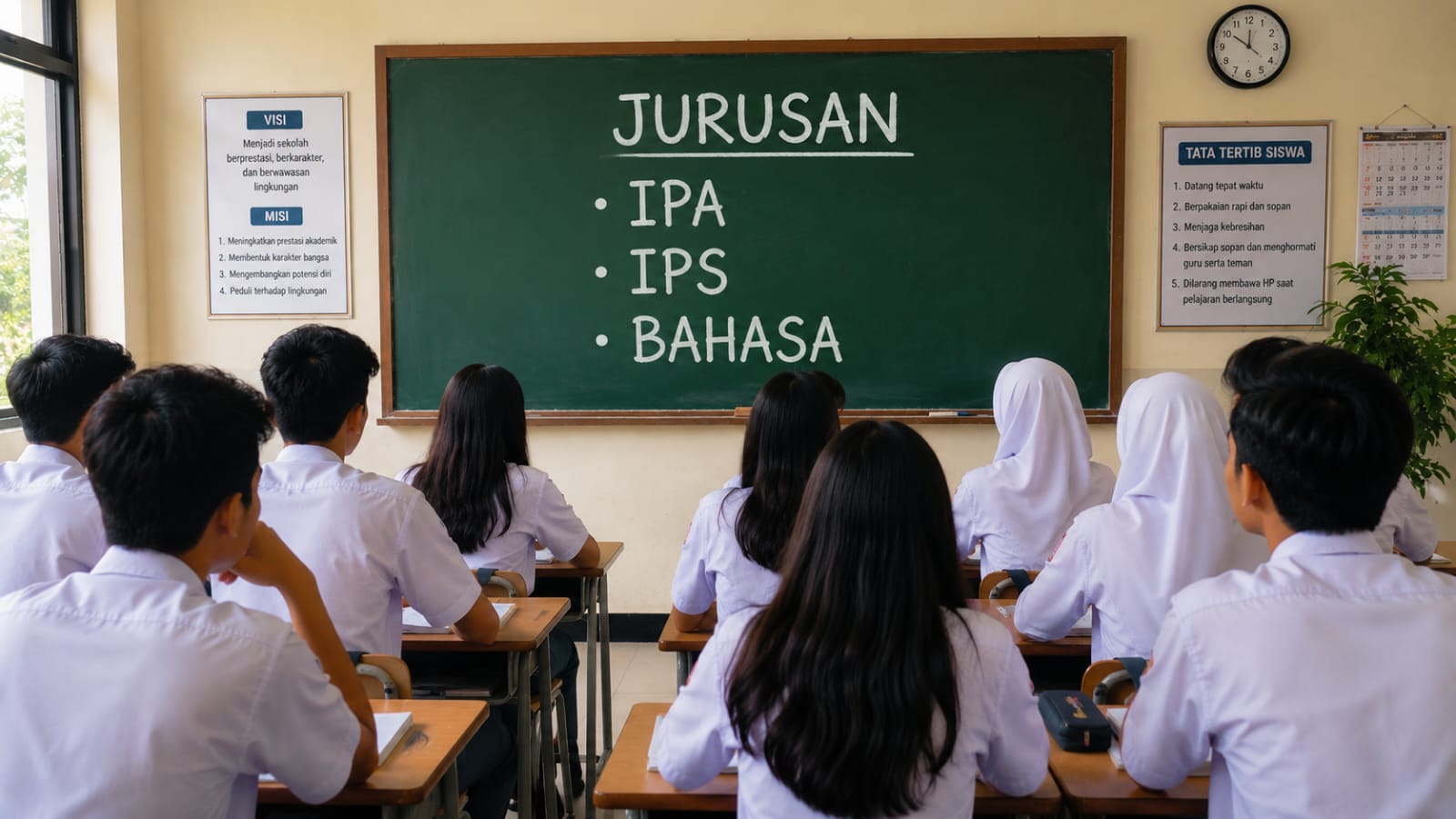 Wacana kembalinya penjurusan IPA IPS dan Bahasa di SMA mendapat perhatian siswa SMAN 57 Jakarta